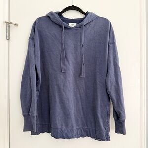 Aerie Hoodie Sweatshirt Distressed Blue - Small